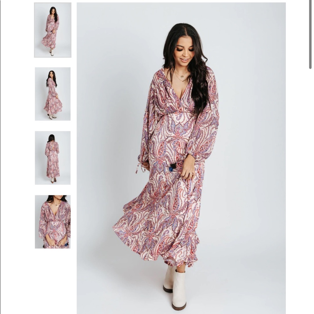Free People Mirage Maxi Dress in Tea Combo (Piper and Scoot) Size 10 NWT